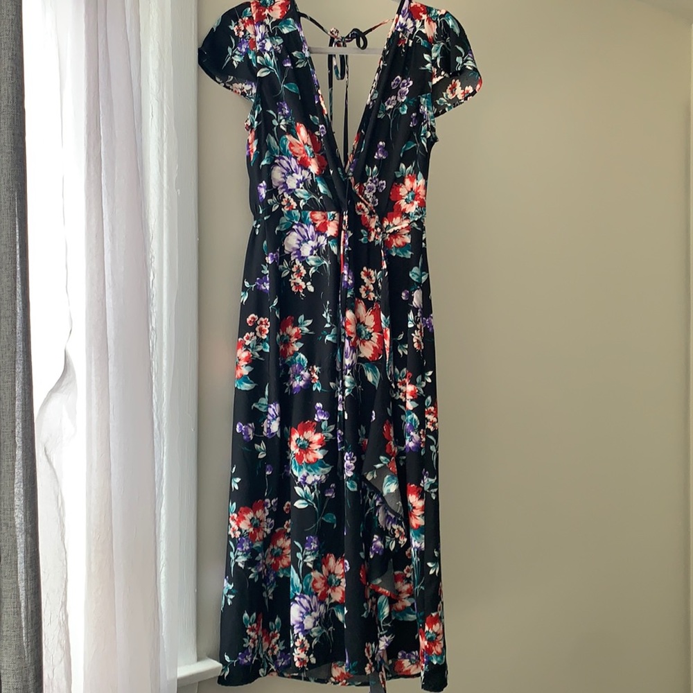 Floral wrap dress